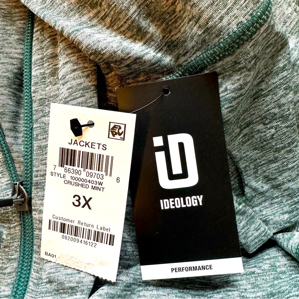 NWT - IDEOLOGY ZIP UP JACKET. SIZE 3X. - Picture 7 of 9